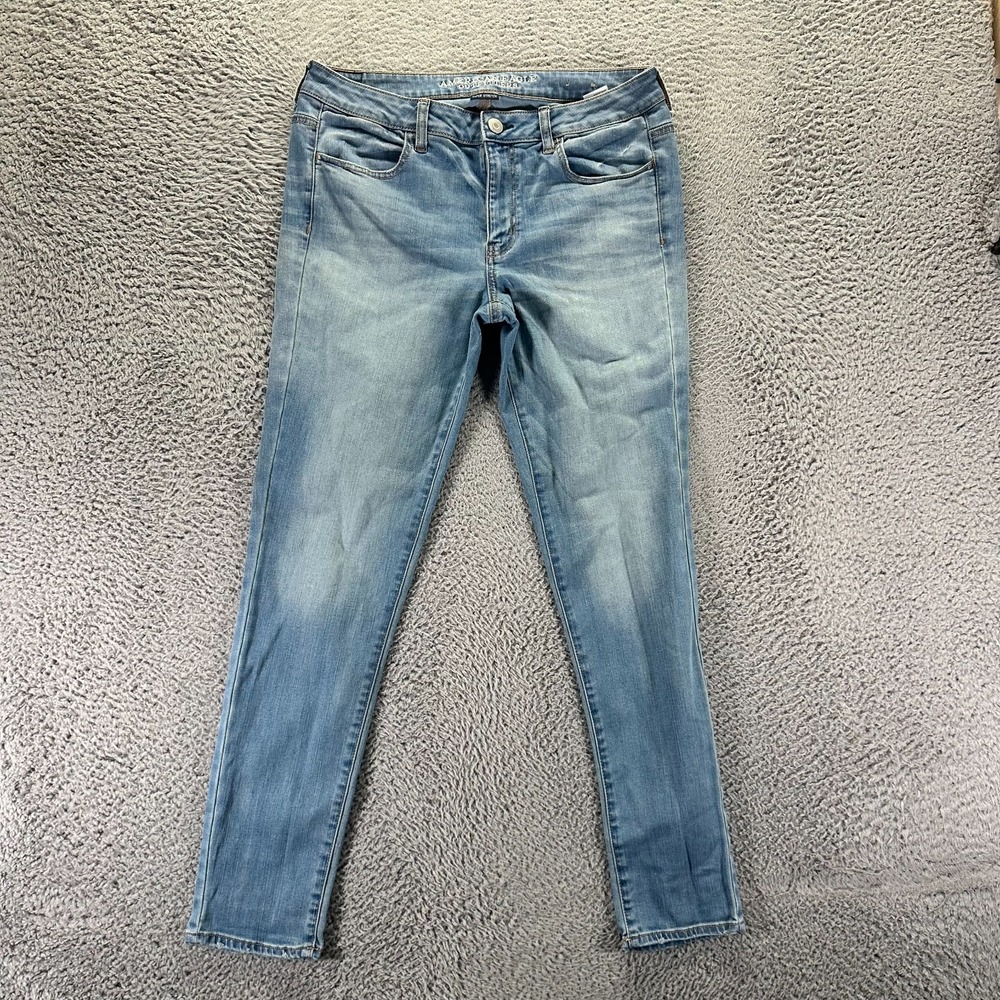 American Eagle Outfitters Jeans Women's 14 Blue Cotton Denim Jegging Stretch